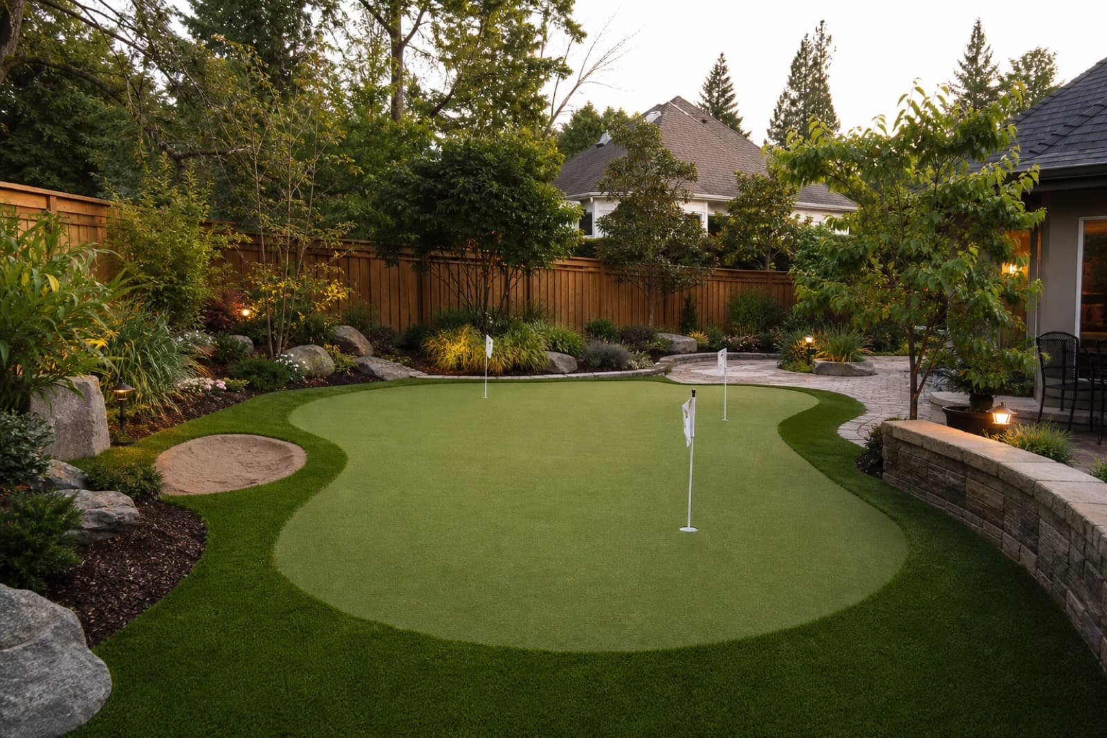 Residential synthetic grass install in Greater Victoria